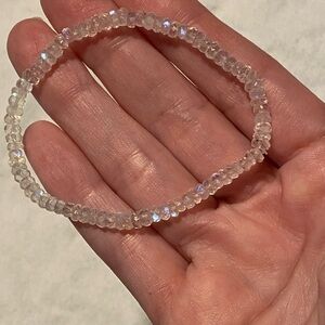 Moonstone Crystal Rondel Bracelet - High Quality 6mm